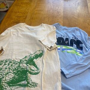 Old Navy Kids' Tees (lot of 2) - Cream and Blue